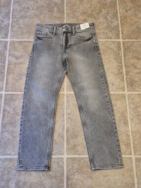 NWT H&M Boys Grey Straight Leg Slim Fit Jeans Size 12